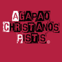 Agape block letter red long sleeve   Design